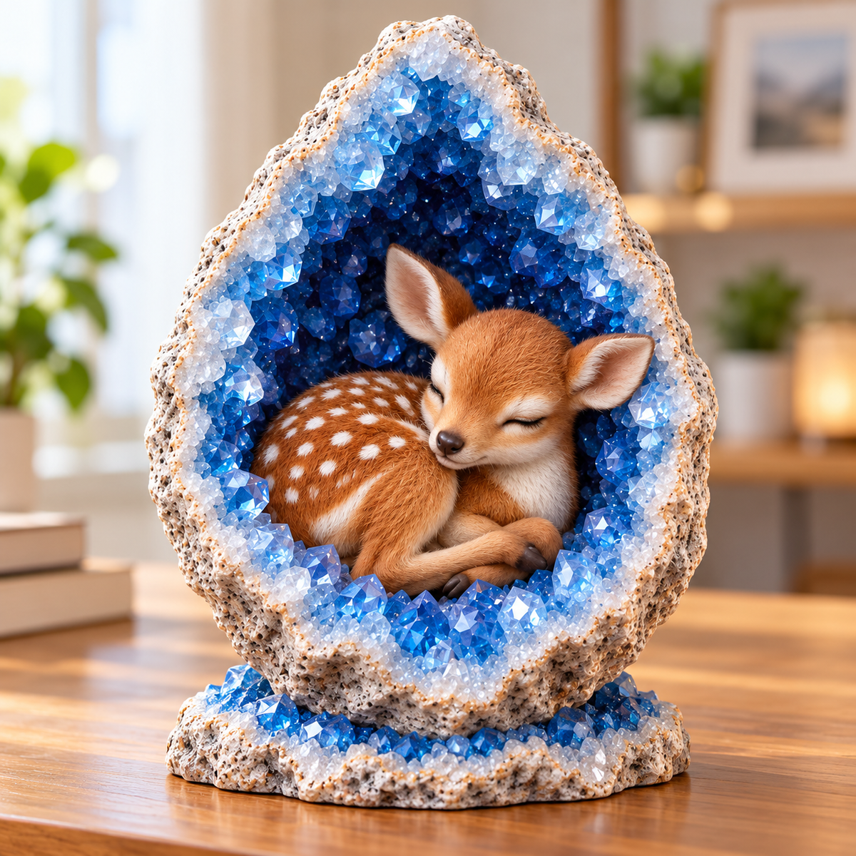 DIY Agate & Diamond Sleeping Owl Art Kit – Create Your Own Sparkling 3D Crystal Cave Décor