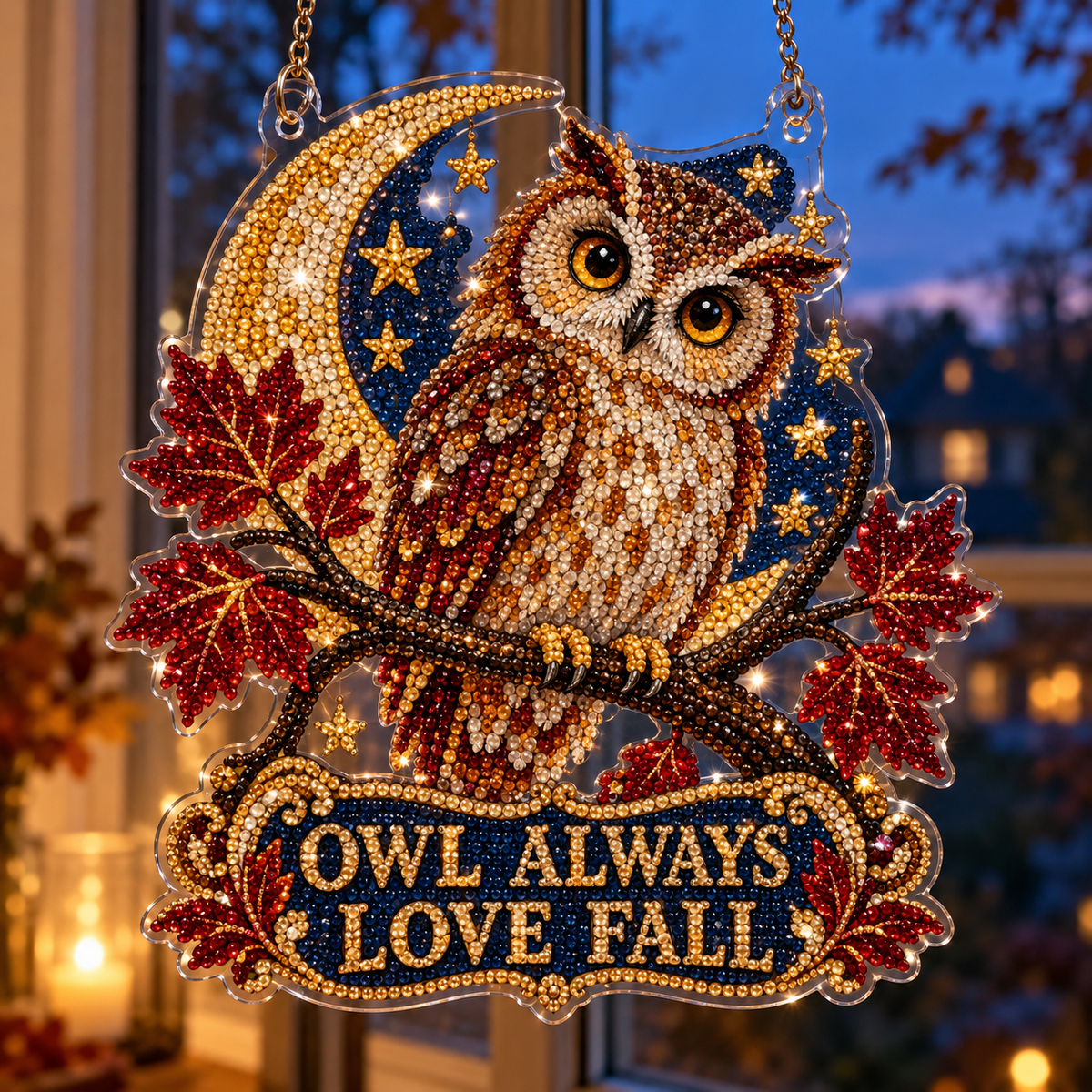 🍂 DIY Autumn Animal Diamond Art Suncatcher Collection