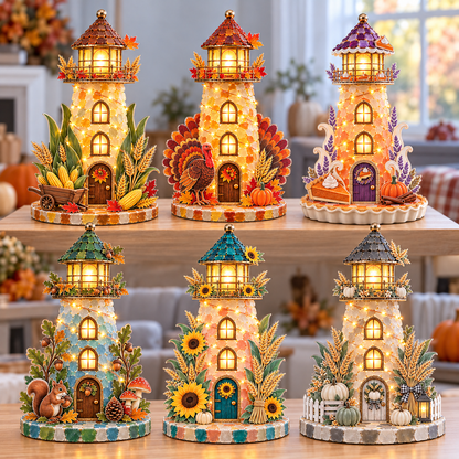 ✨ Autumn Harvest Sea Glass Lighthouse DIY Kit