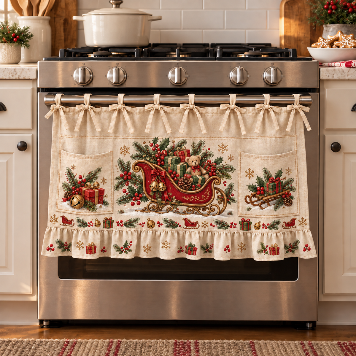 🎄 Christmas Tie-On Pocket Curtain Collection