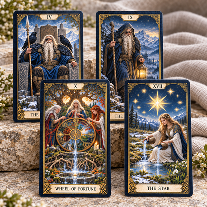 🌳 Norse Mythology Tarot — 78 Cards of Wisdom, Fate & Wonder ✨