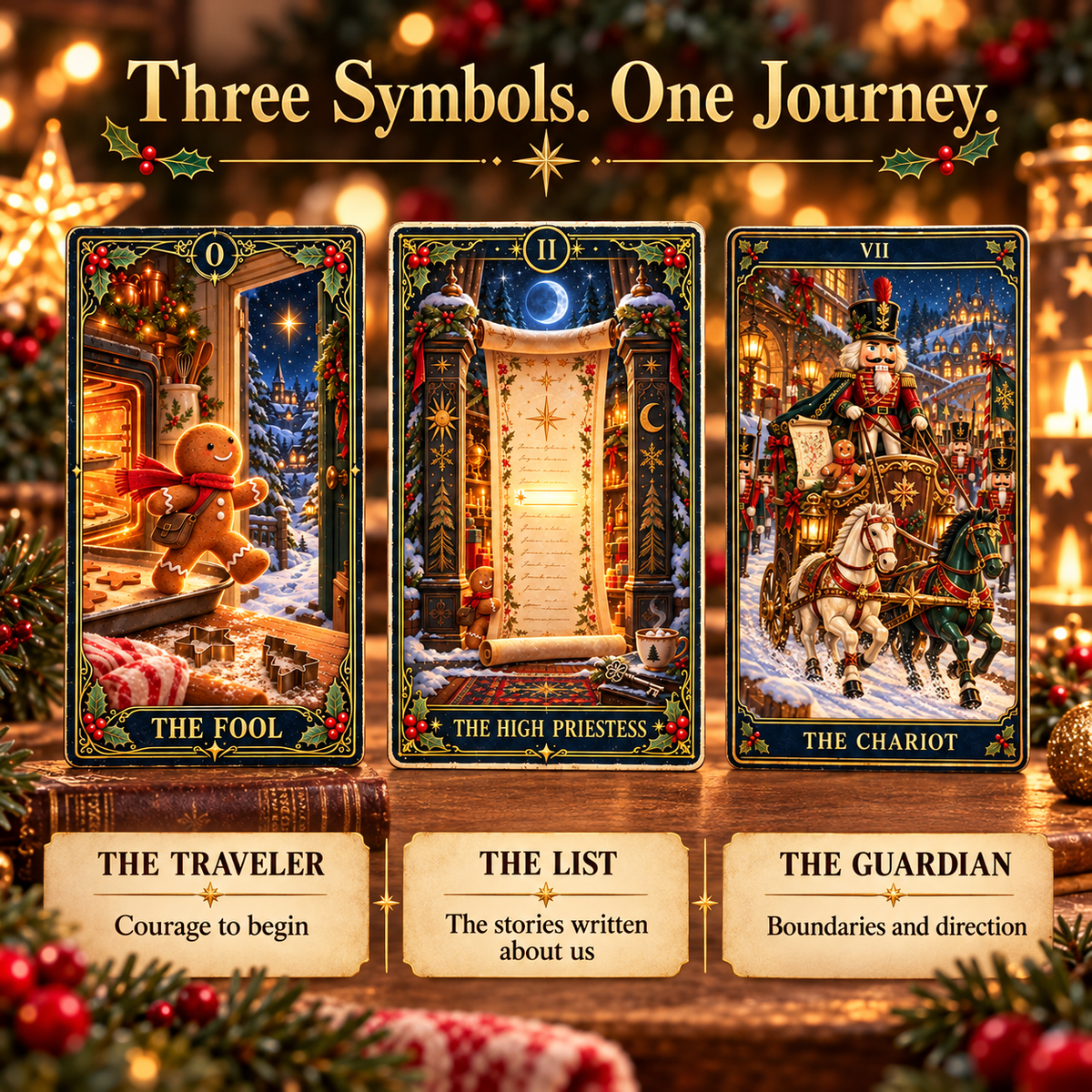 ✨ The Gingerbread Journey Tarot — A Christmas Story of Courage, Choice & Wonder 🎄