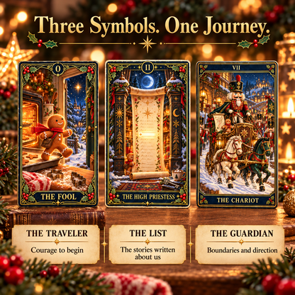 ✨ The Gingerbread Journey Tarot — A Christmas Story of Courage, Choice & Wonder 🎄