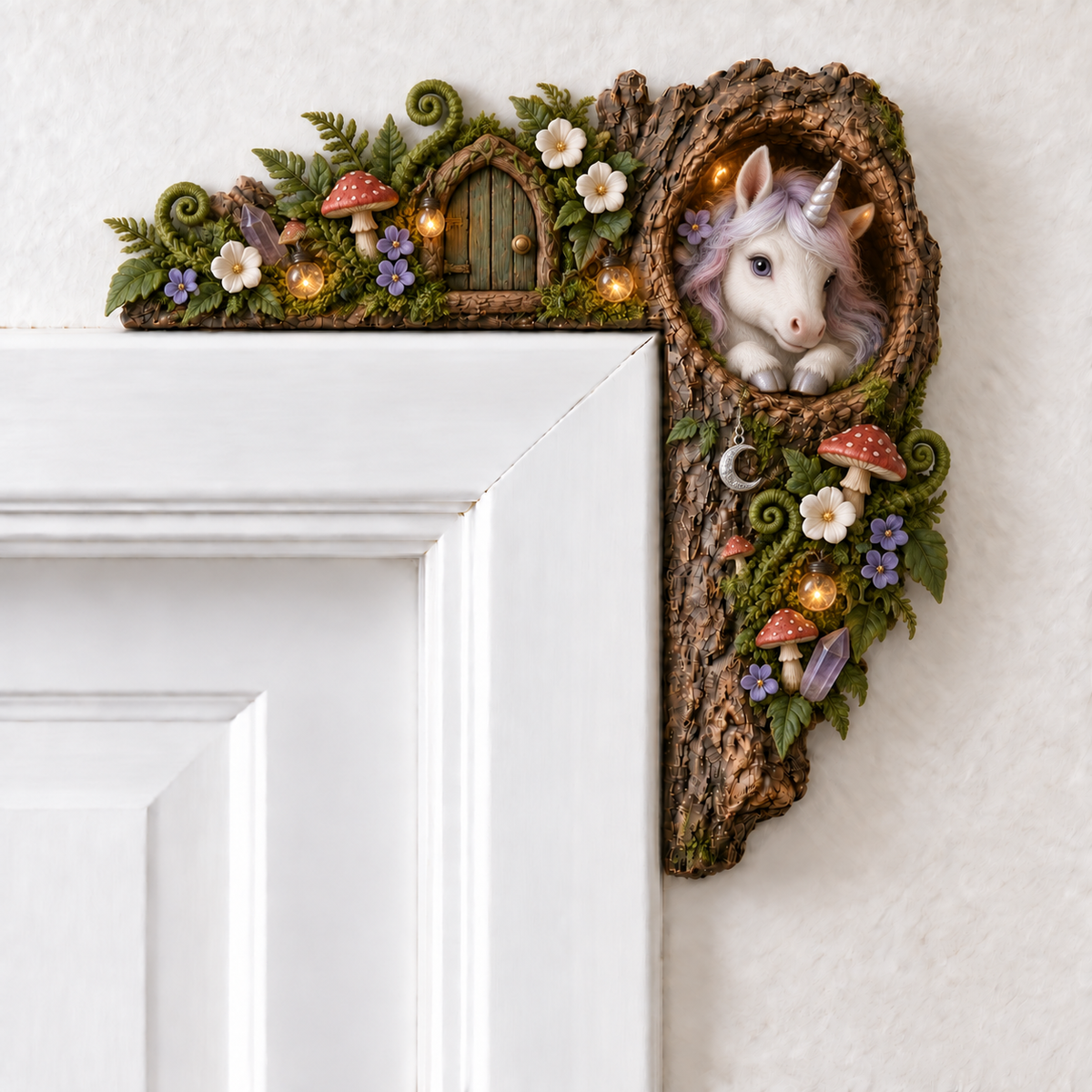 🎄✨ Cozy Christmas Woodland Door Frame Decor