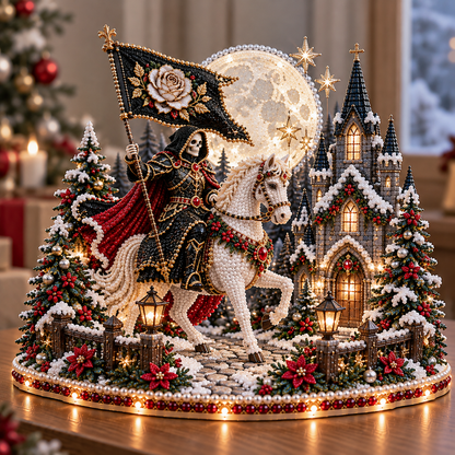 🔮 Christmas Tarot Wonderland – 3D DIY Diamond Art Light-Up Kit 🎄🌙