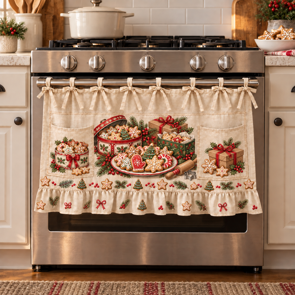 🎄 Christmas Tie-On Pocket Curtain Collection