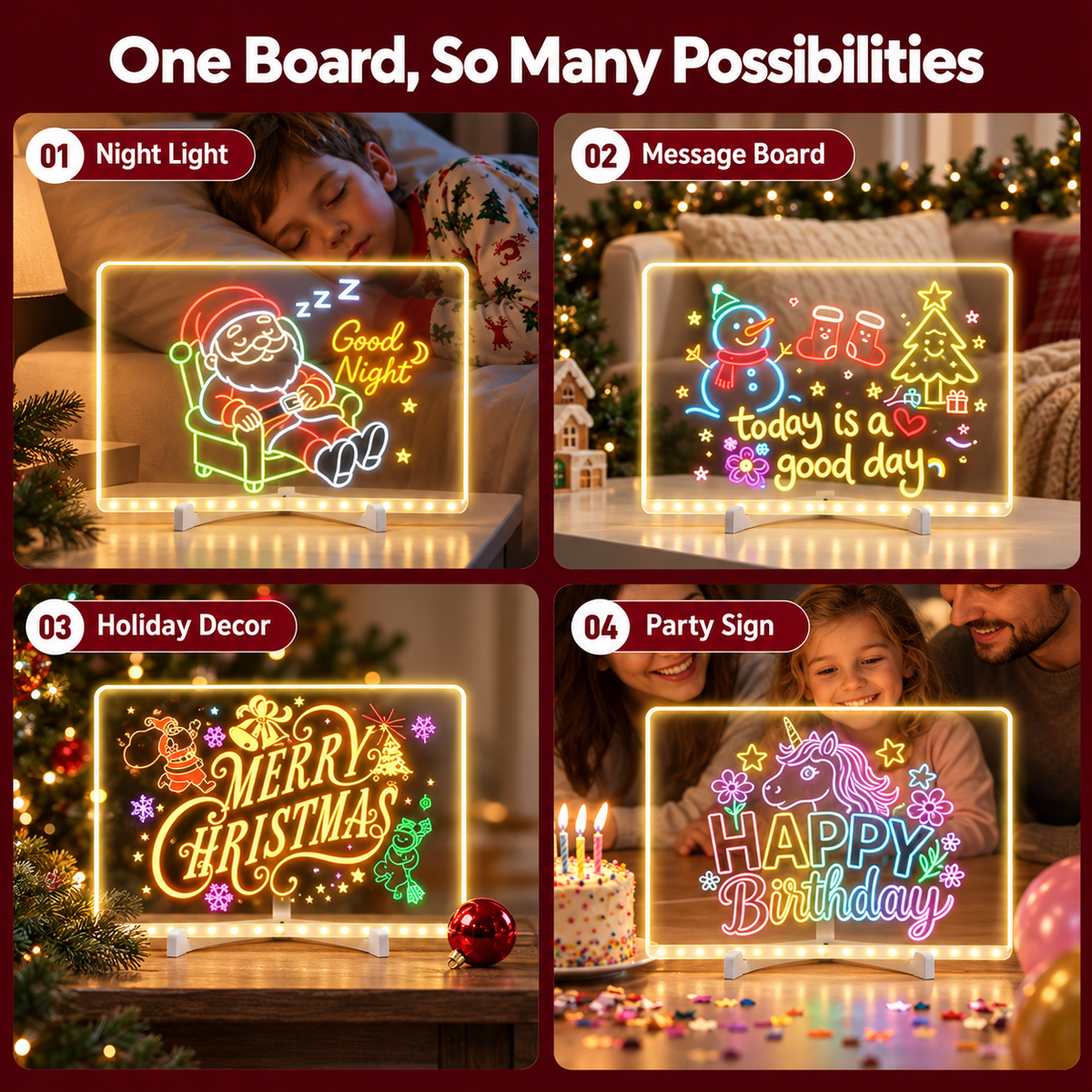 LAST DAY 70% OFF 🎅🎁Led Drawing Board For Kids