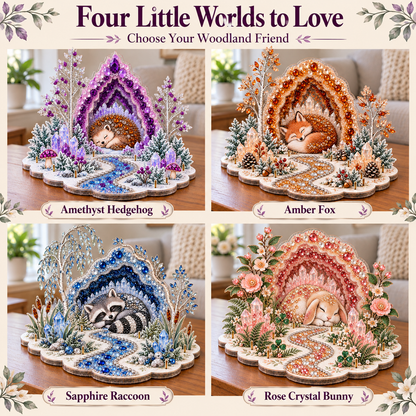 💎 DIY Crystal Woodland Animal Art Kit – Create Your Own Sparkling 3D Display ✨