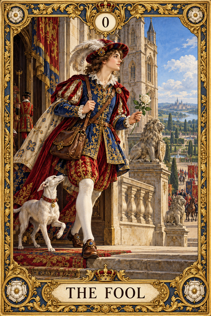 The Crown & Sceptre Tarot Deck – 78 English Royal Court-Inspired Cards with Guidebook