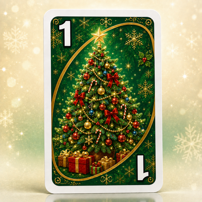 🔥Last Day 50% OFF🎉-🃏UNO Christmas Edition🎄 Holiday Family Card Game with 112 Festive Cards