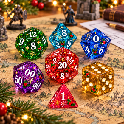 🎄 Christmas Limited-Edition Dice Set for Tabletop RPGs & Board Games