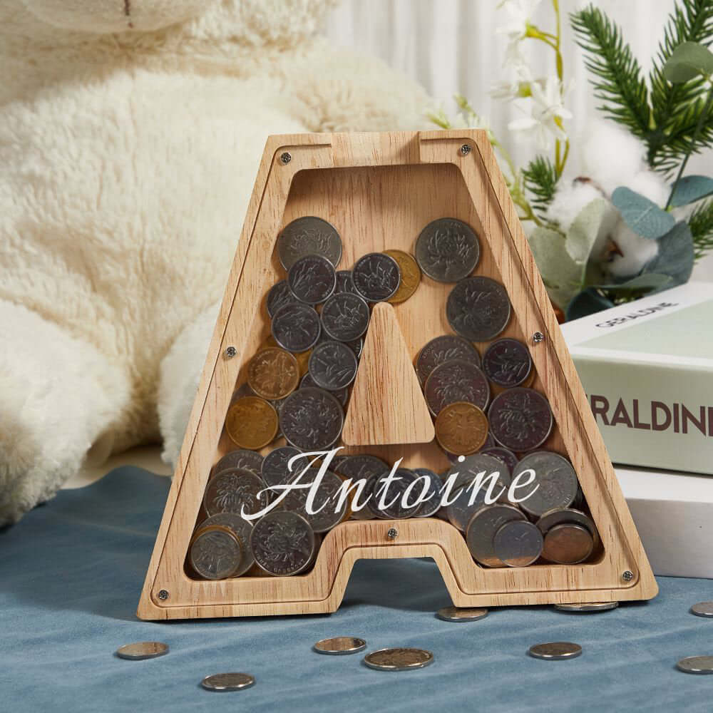 🔥Last Day 49% OFF🪙 - Personalized Number Wooden Money Bank For Kids