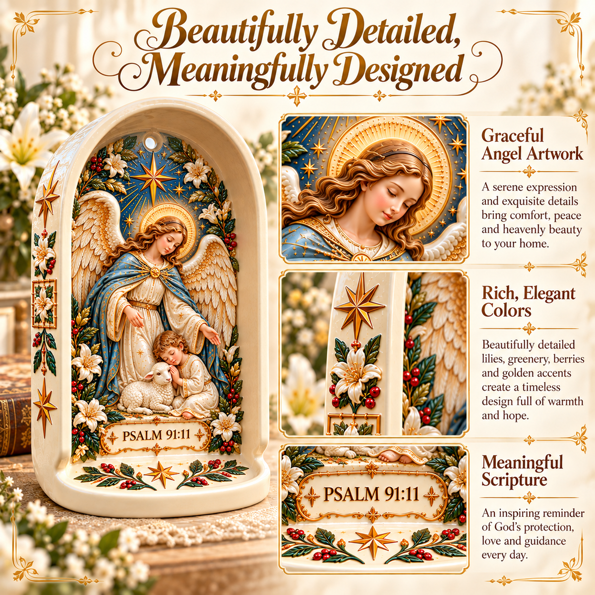 ✨ Sacred Blessings – Biblical Wall Niche Collection