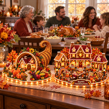 🍂 DIY Sparkling Autumn Village — 3D Diamond Art Decoration Kit
