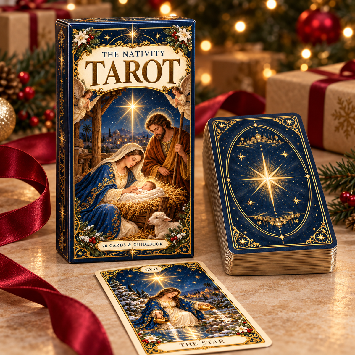 🎄 The Nativity Tarot — Christmas Edition 78-Card Deck & Guidebook