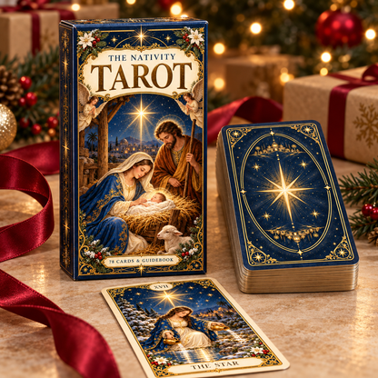 🎄 The Nativity Tarot — Christmas Edition 78-Card Deck & Guidebook