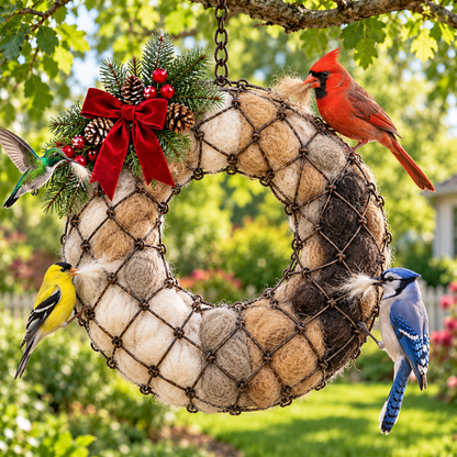 🔥 LAST DAY 49% OFF – 🕊️ Handmade Natural Fiber Bird Nesting Feeder, A Christmas Gift for Bird Lovers 🎁