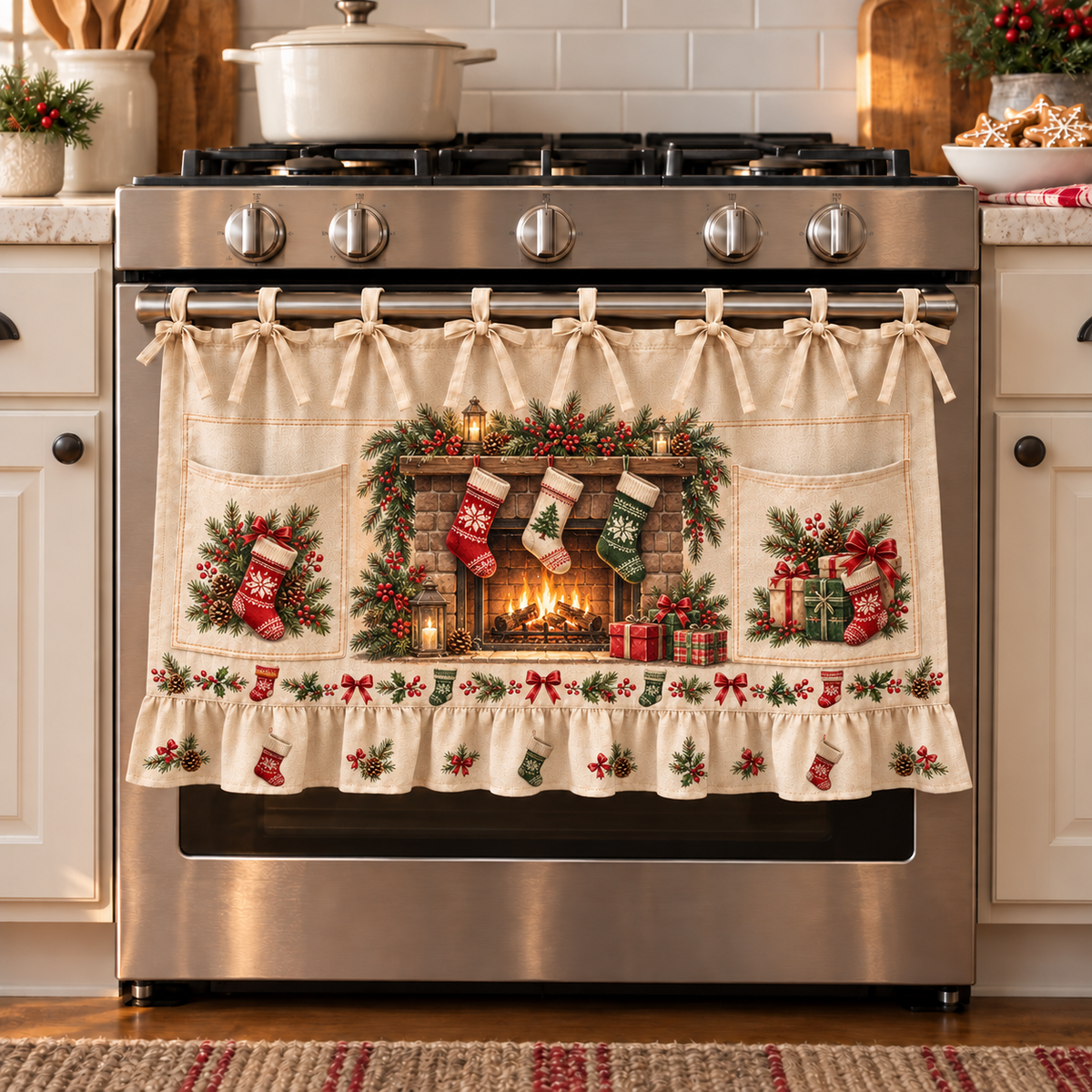 🎄 Christmas Tie-On Pocket Curtain Collection