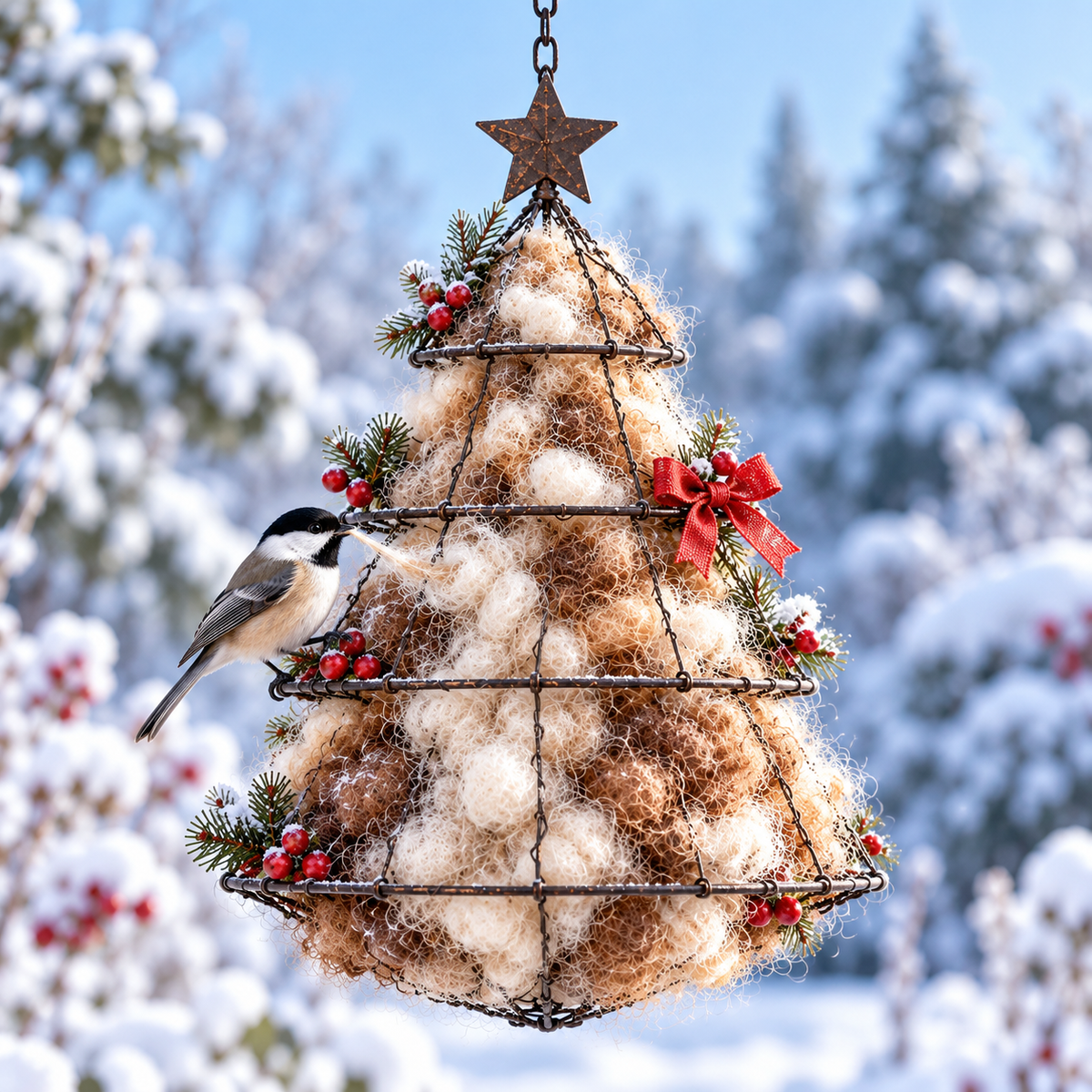 🔥 LAST DAY 49% OFF – 🕊️ Handmade Natural Fiber Bird Nesting Feeder, A Christmas Gift for Bird Lovers 🎁