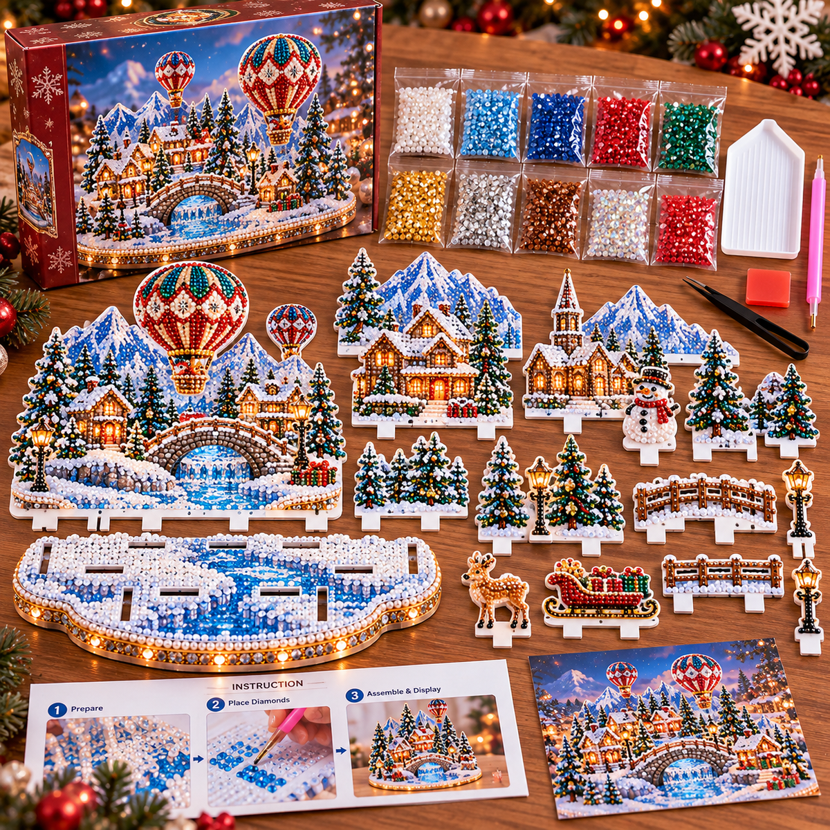 🔥 LAST DAY 49% OFF – ❄️ Winter Wonderland DIY Diamond Art Village Kit