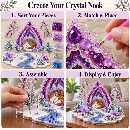💎 DIY Crystal Woodland Animal Art Kit – Create Your Own Sparkling 3D Display ✨