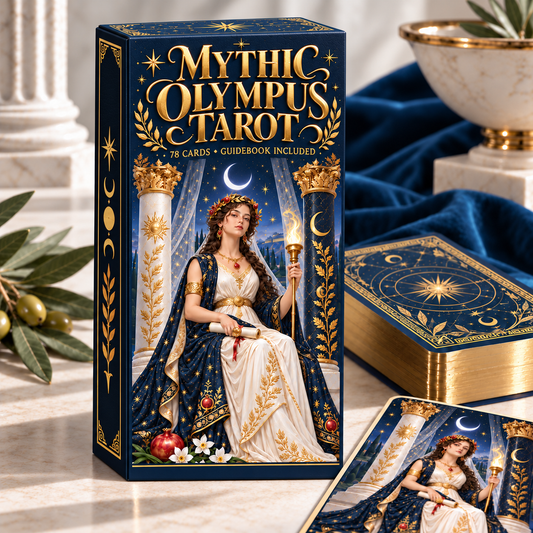 🔮 Mythic Olympus Tarot — 78 Greek Mythology Cards + Guidebook ✨