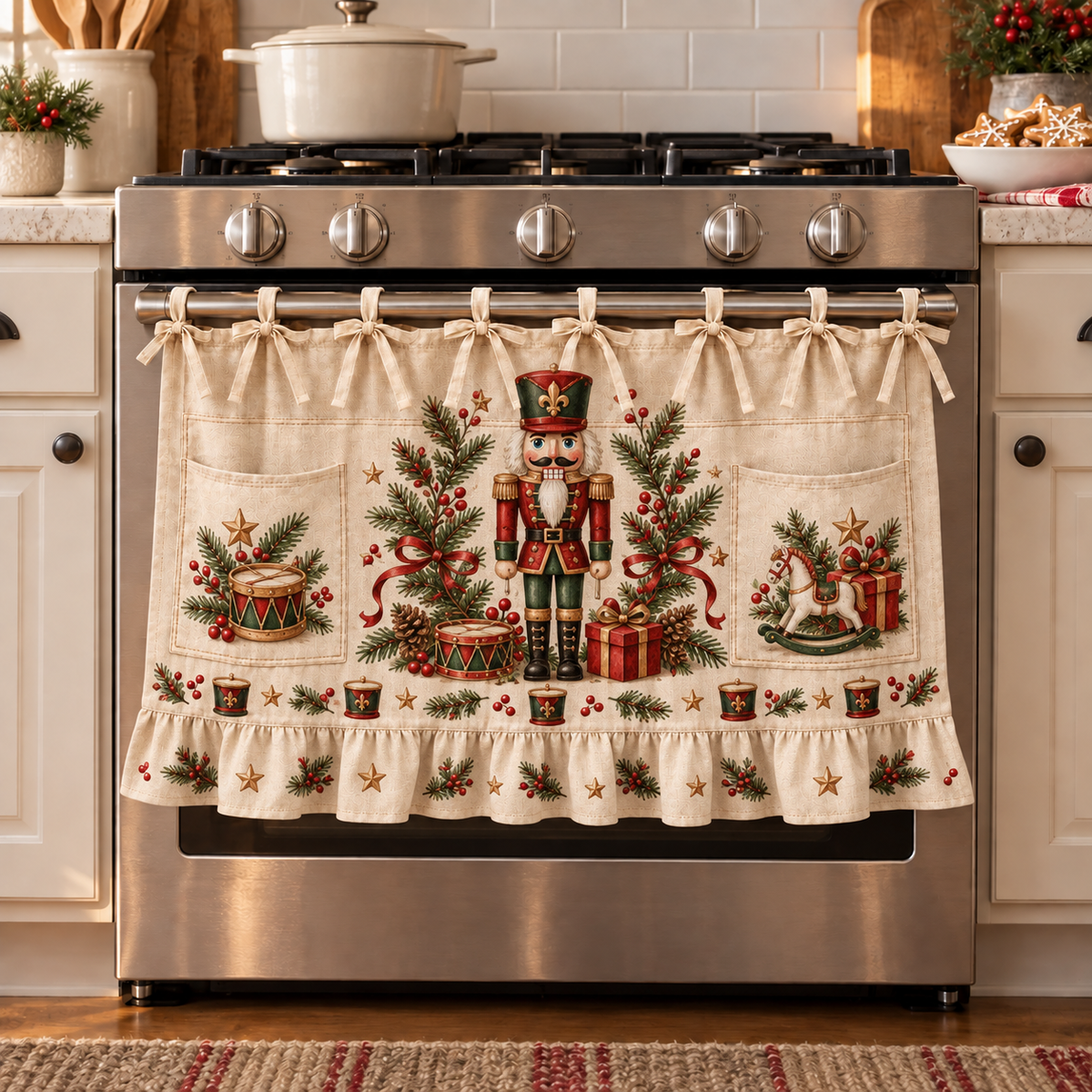 🎄 Christmas Tie-On Pocket Curtain Collection