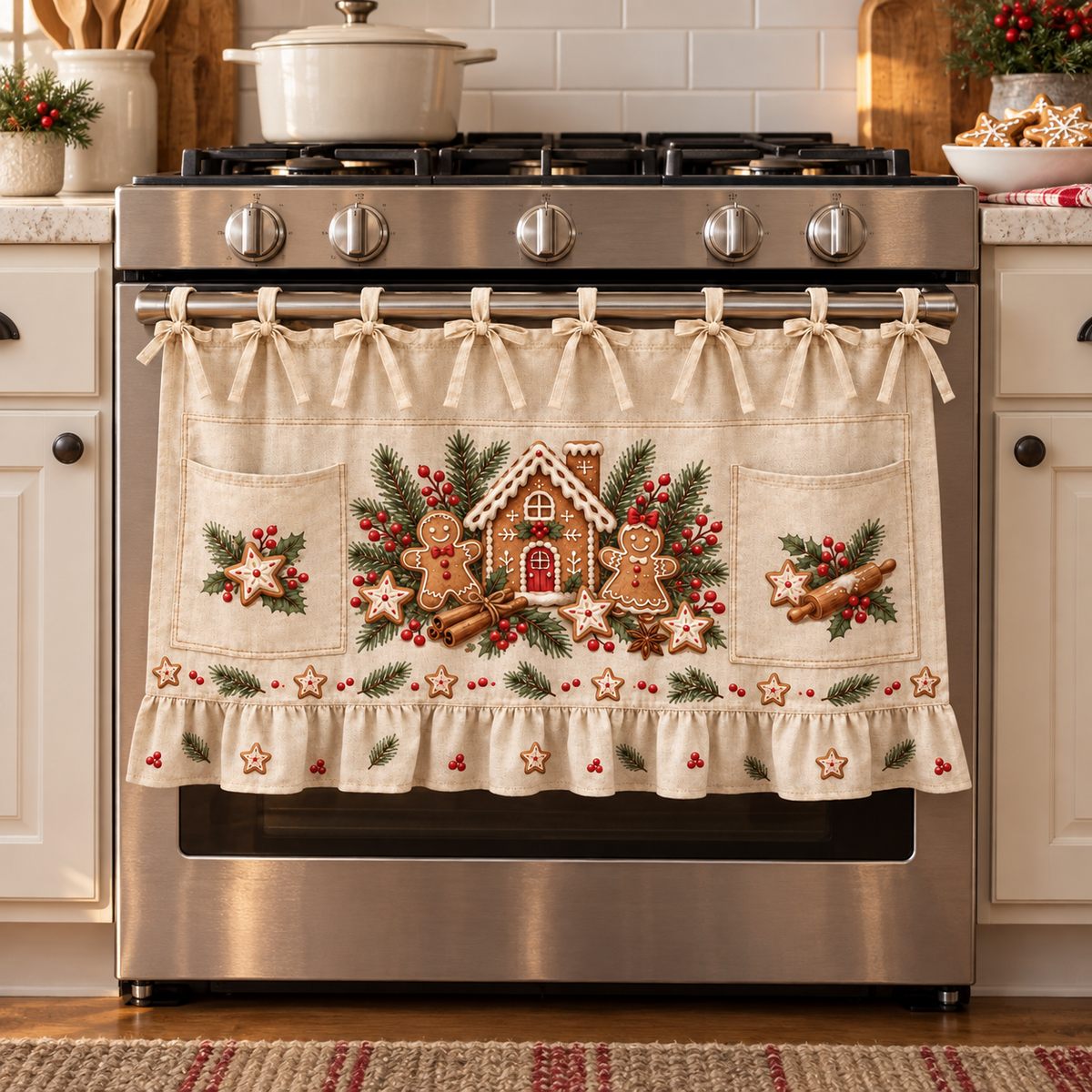 🎄 Christmas Tie-On Pocket Curtain Collection