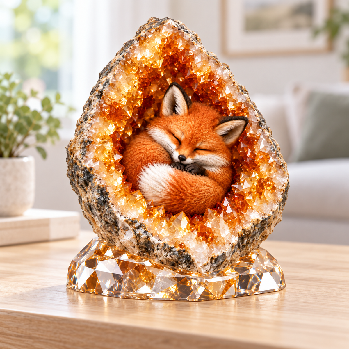 DIY Agate & Diamond Sleeping Owl Art Kit – Create Your Own Sparkling 3D Crystal Cave Décor