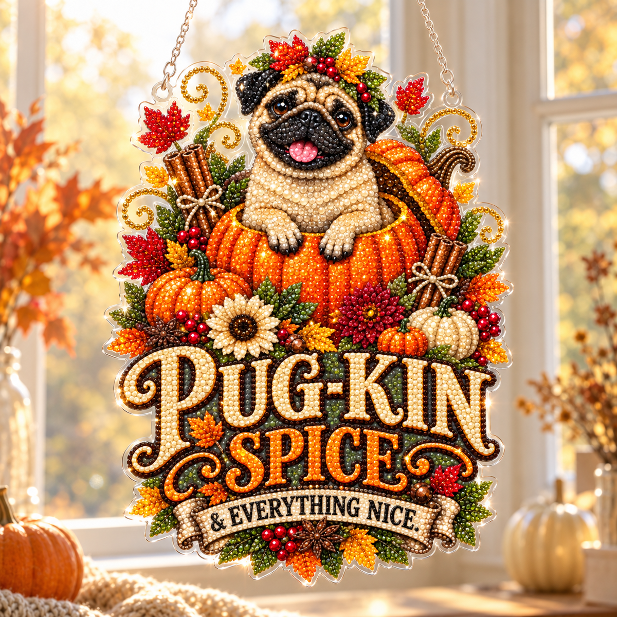 🍂 DIY Autumn Animal Diamond Art Suncatcher Collection