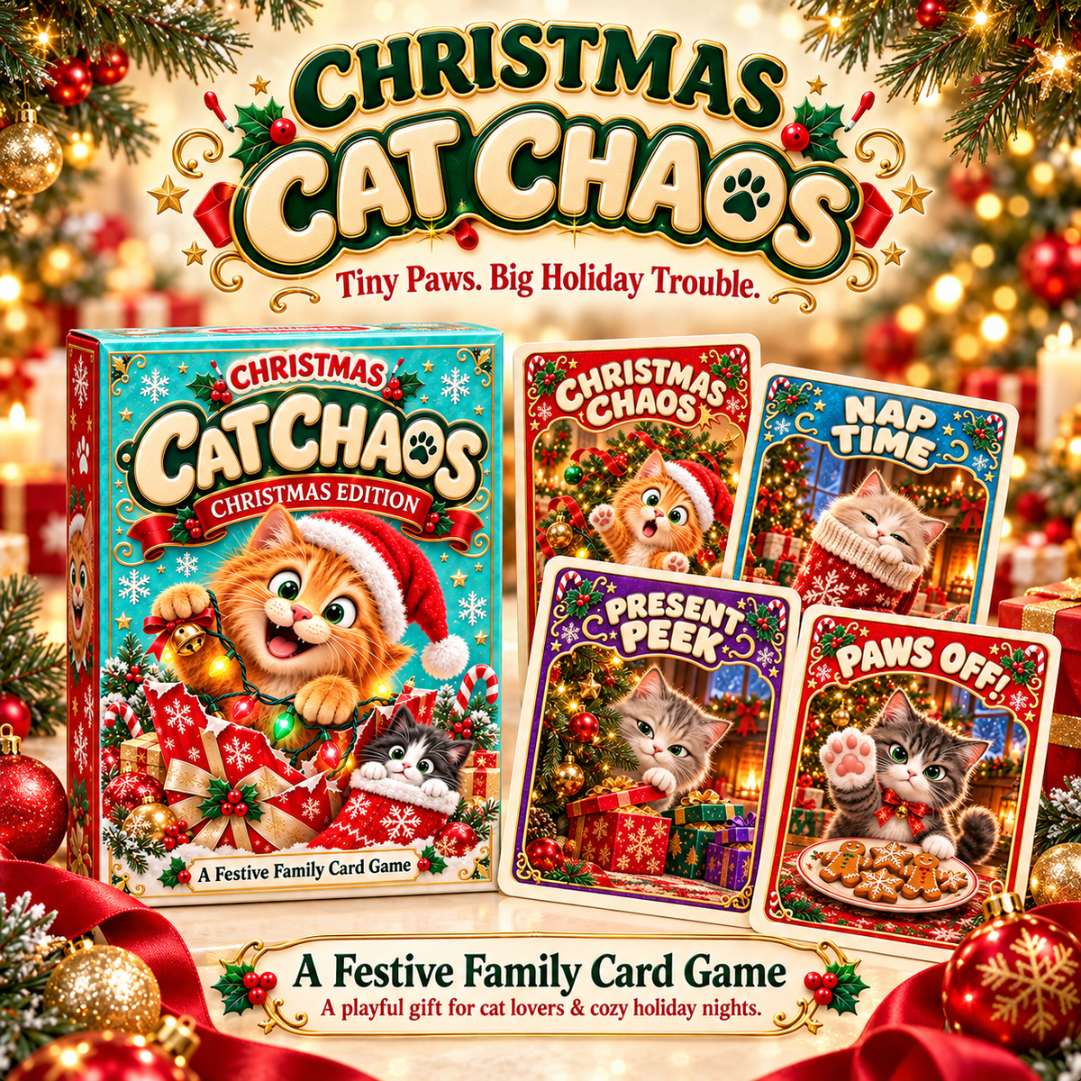 🎄💥 Christmas Exploding Kittens – Holiday Family Card Game