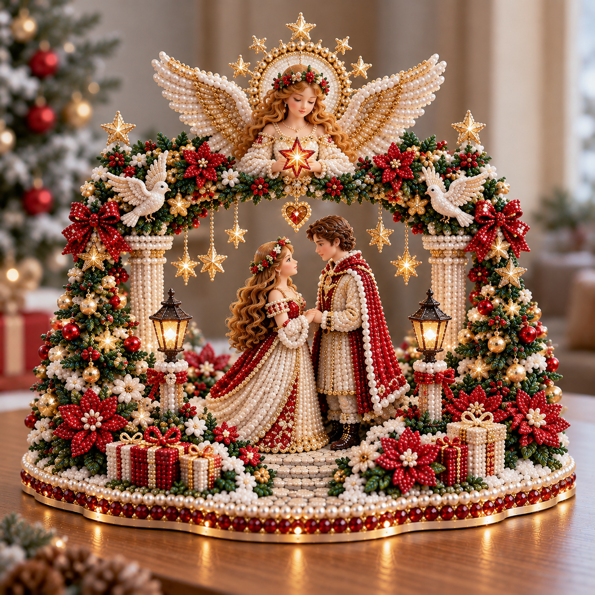 🔮 Christmas Tarot Wonderland – 3D DIY Diamond Art Light-Up Kit 🎄🌙