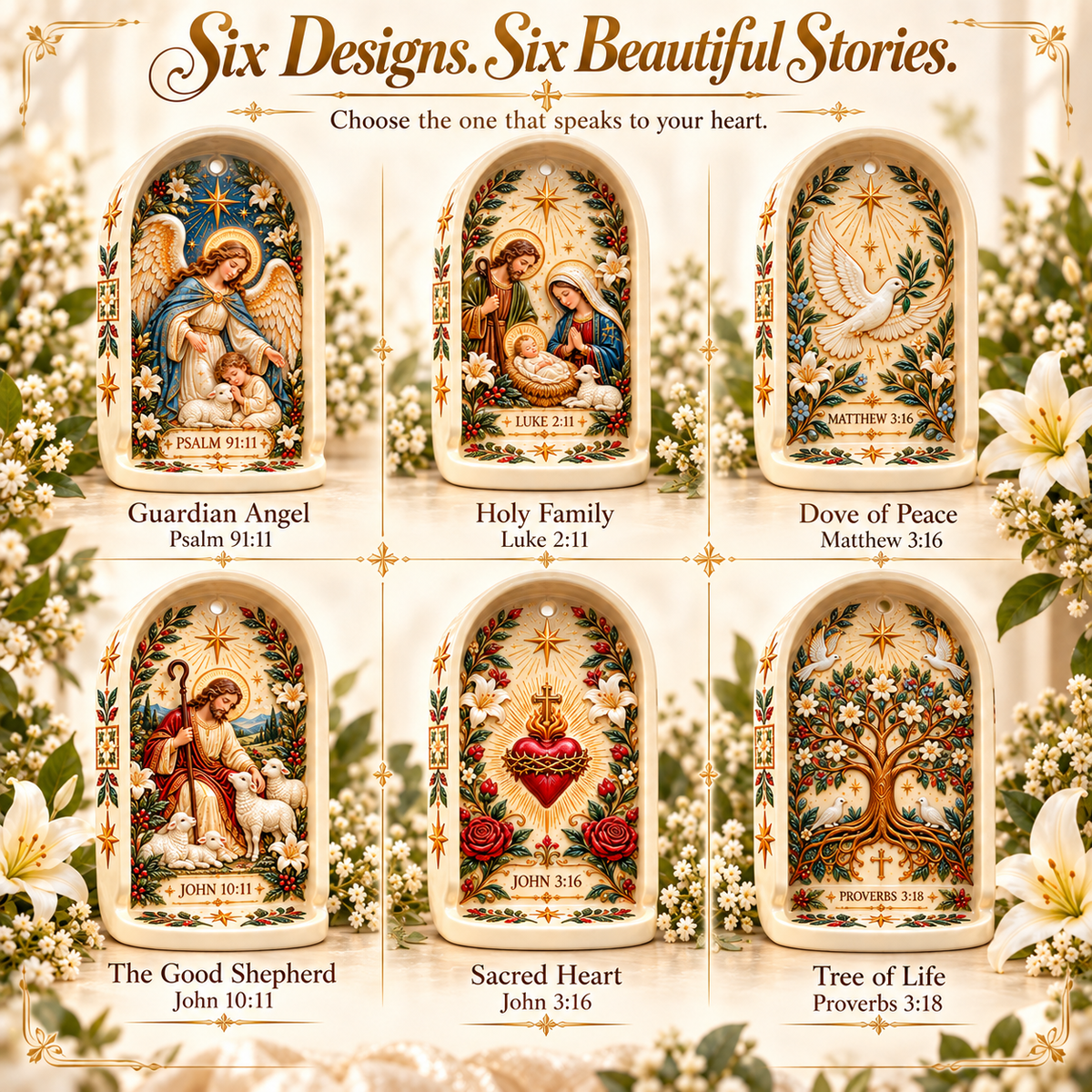 ✨ Sacred Blessings – Biblical Wall Niche Collection